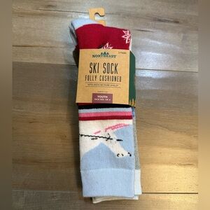 Northeast Youth Ski Socks - Red and Blue